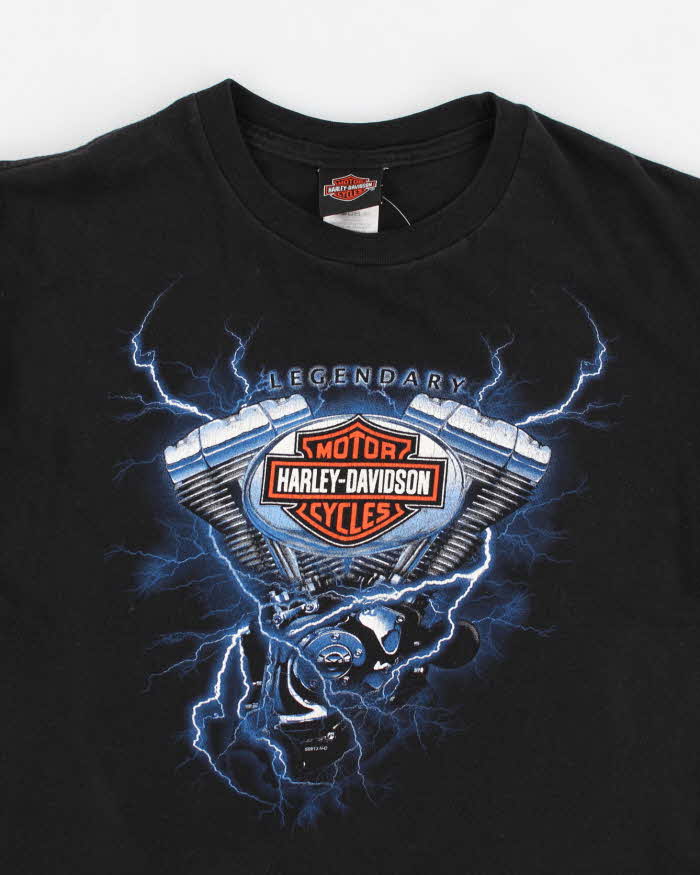 00s Harley Davidson Black T-shirt - L