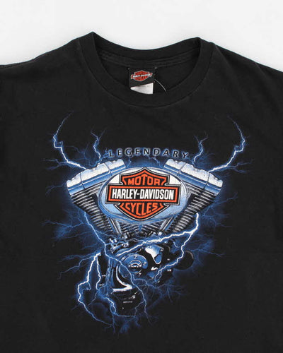 00s Harley Davidson Black T-shirt - L
