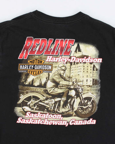 00s Harley Davidson Black T-shirt - L