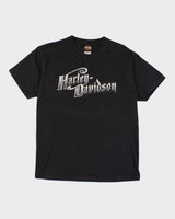 00s Harley Davidson Graphic Black T-shirt - L