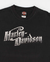 00s Harley Davidson Graphic Black T-shirt - L