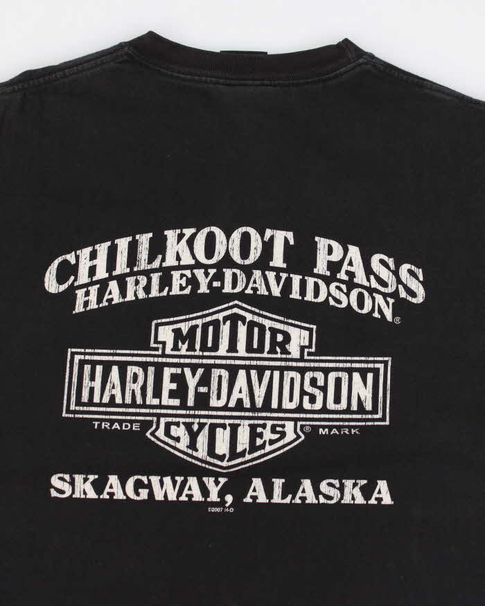 00s Harley Davidson Graphic Black T-shirt - L