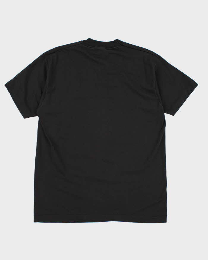 Vintage 90s Single Stitch Black Graphic T-shirt - L