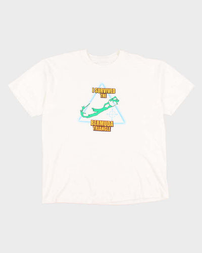 'I survived the Bermuda triangle' Graphic T-shirt - L