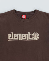 Y2k 00s Element Brown T-shirt - M