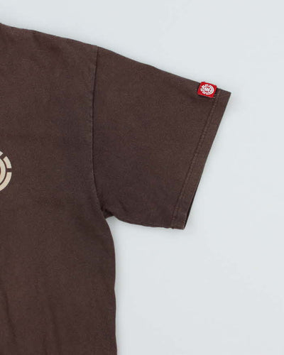 Y2k 00s Element Brown T-shirt - M