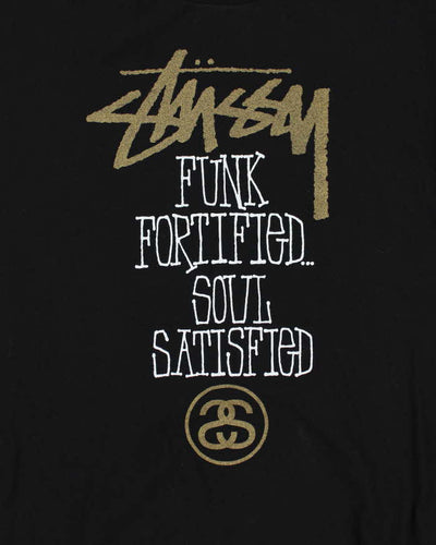 Y2k 00s Stussy Black Logo T-shirt - M