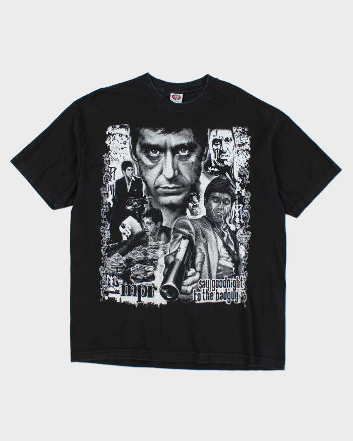 Vintage Scarface Black Graphic T-shirt - XL