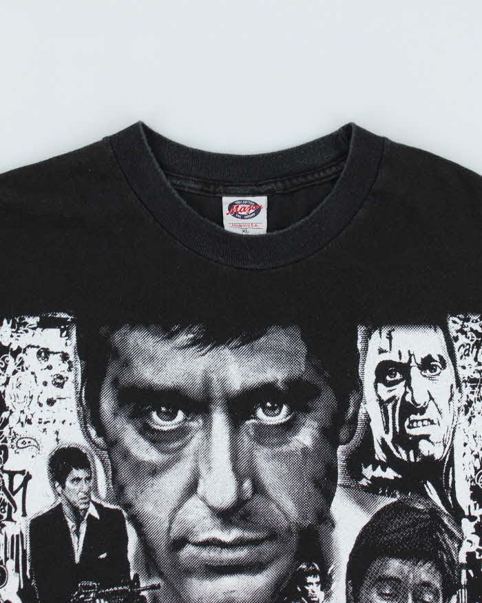 Vintage Scarface Black Graphic T-shirt - XL