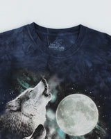 Y2k 00s Blue Wolf T-shirt - L