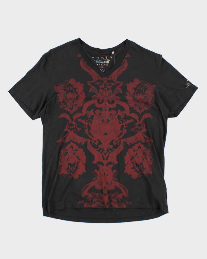 Y2k 00s Guess V-neck T-shirt - XXL