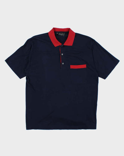 Vintage Christian Dior Navy Polo Shirt - XL