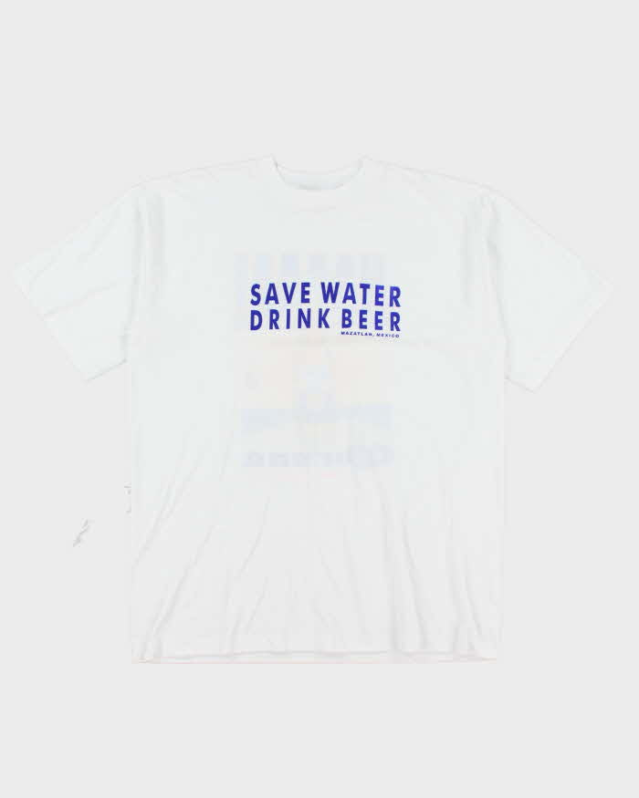 Vintage 2000's Corona Save Water Drink Beer T-Shirt - XL