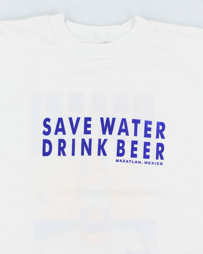 Vintage 2000's Corona Save Water Drink Beer T-Shirt - XL