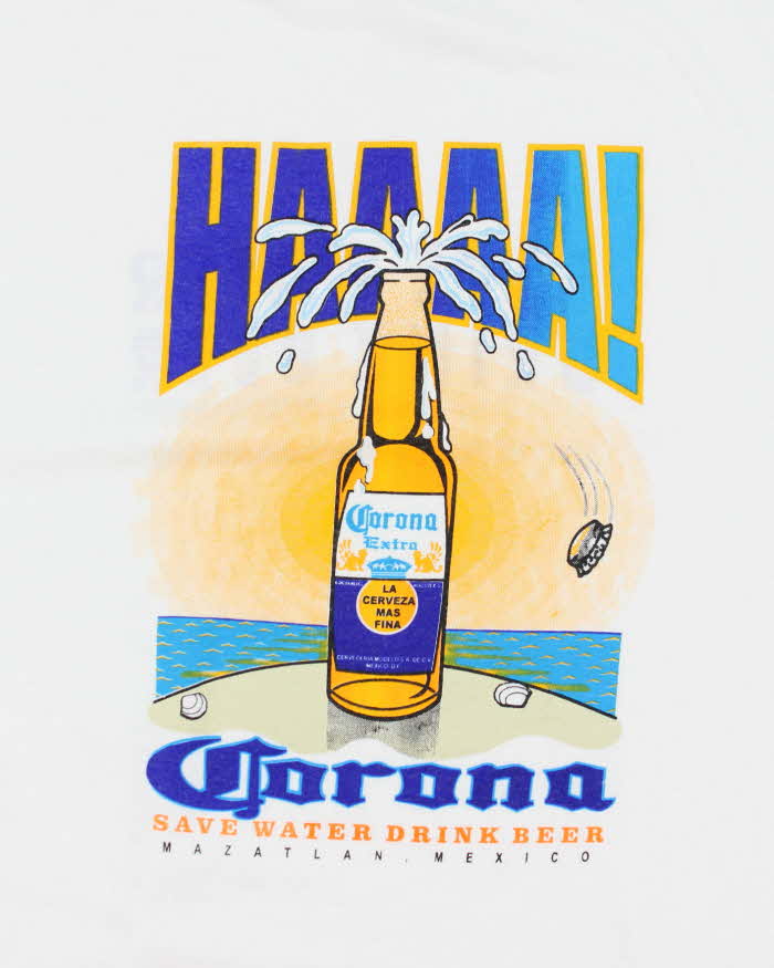 Vintage 2000's Corona Save Water Drink Beer T-Shirt - XL