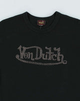 Vintage Y2K Von Dutch Sequin Spell Out T-Shirt - OS