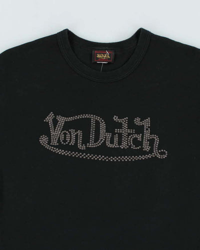Vintage Y2K Von Dutch Sequin Spell Out T-Shirt - OS