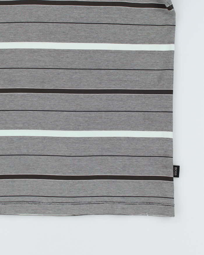 Hugo Boss Grey Stripe Polo Shirt - XL