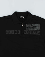 Dolce &amp; Gabbana Black Zip Up Polo Shirt - L