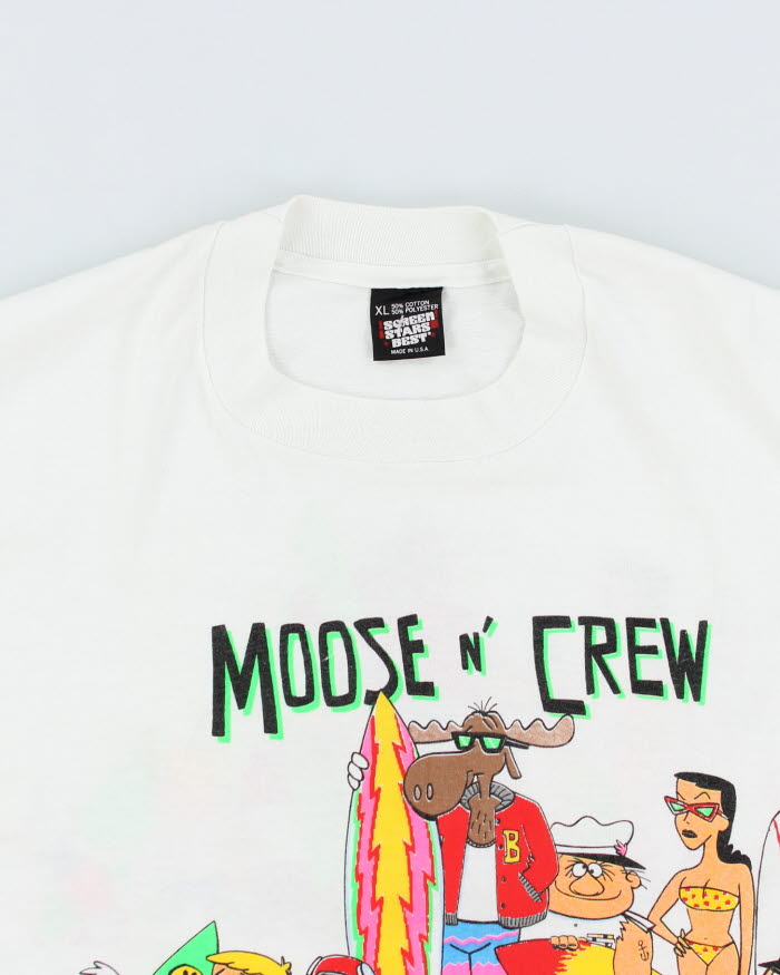 Vintage 1986 Moose Club Graphic T-Shirt - XL