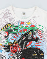 Vintage Ed Hardy Sequined Graphic T-Shirt - L