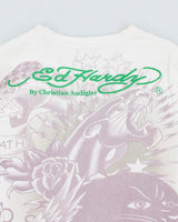 Vintage Ed Hardy Sequined Graphic T-Shirt - L