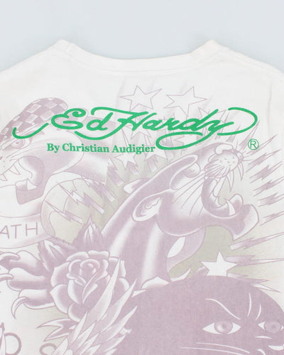 Vintage Ed Hardy Sequined Graphic T-Shirt - L