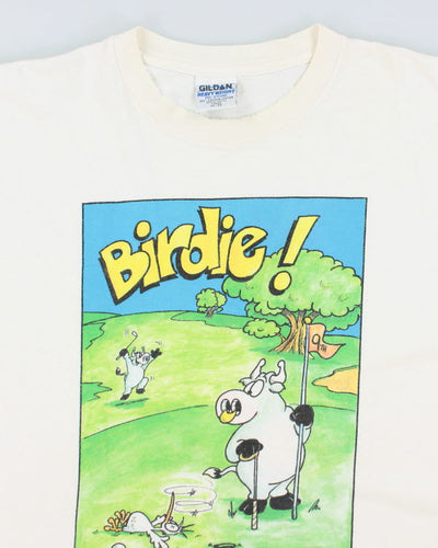 Vintage 90's Funny Cow Birdie Graphic T-Shirt - XL