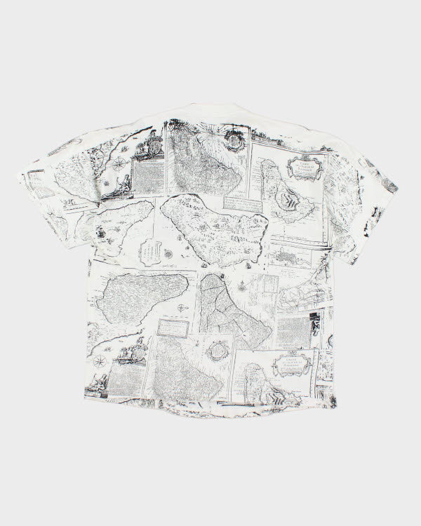 Y2k 00s Jolly Roger T-shirt - L