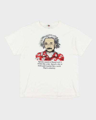 Y2k 00s Einstein T-shirt - L
