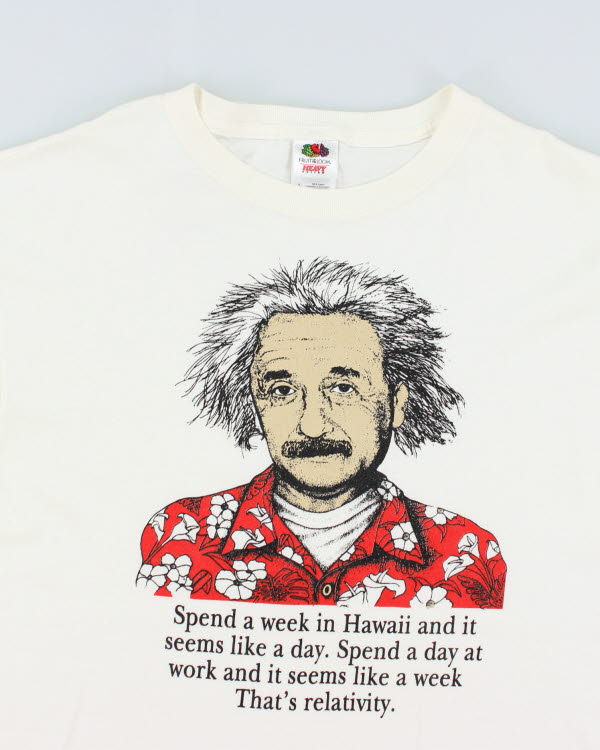 Y2k 00s Einstein T-shirt - L