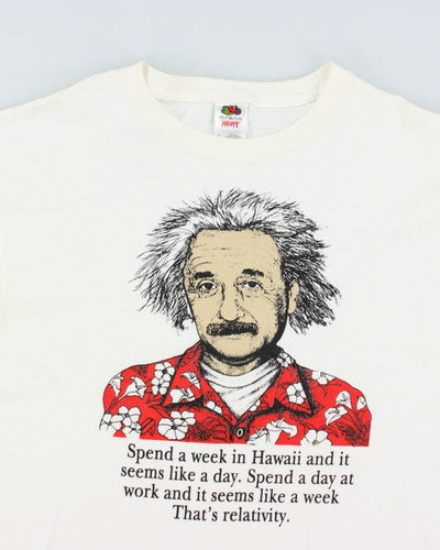 Y2k 00s Einstein T-shirt - L