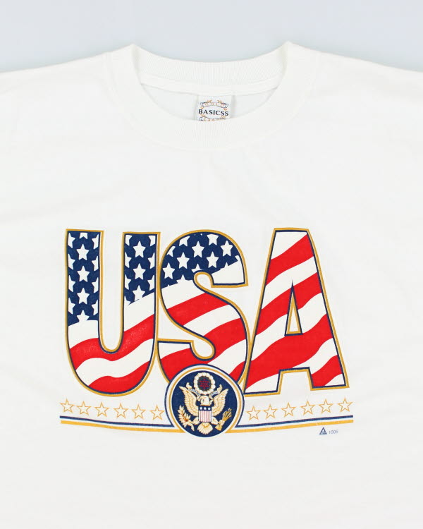 Vintage Gold Basics USA T-shirt - L