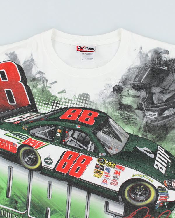 Vintage Dale Jr. Racing All Over Print T-shirt - L