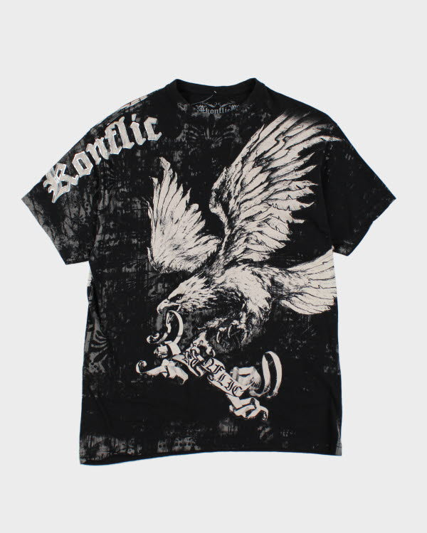 Y2k 00s Konflic Eagle T-shirt - XL