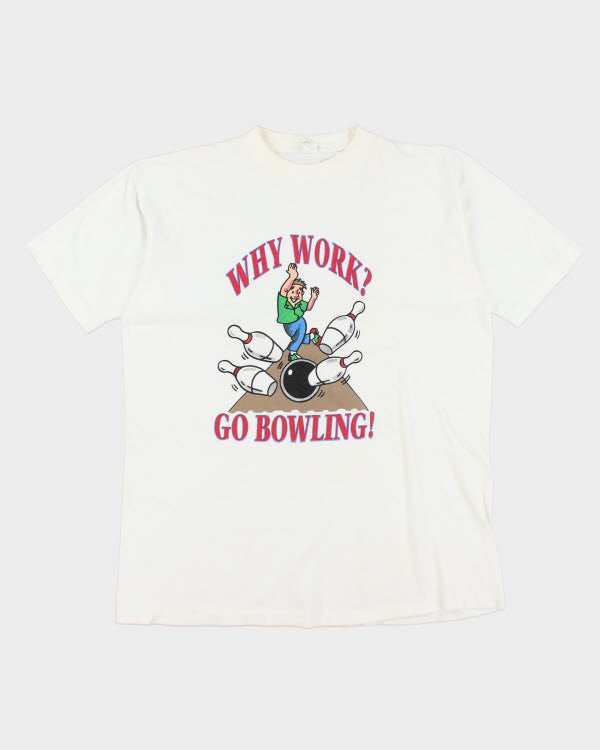 Vintage 90's Single Stitch New York Bowling T-Shirt - XL
