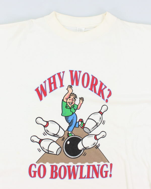 Vintage 90's Single Stitch New York Bowling T-Shirt - XL