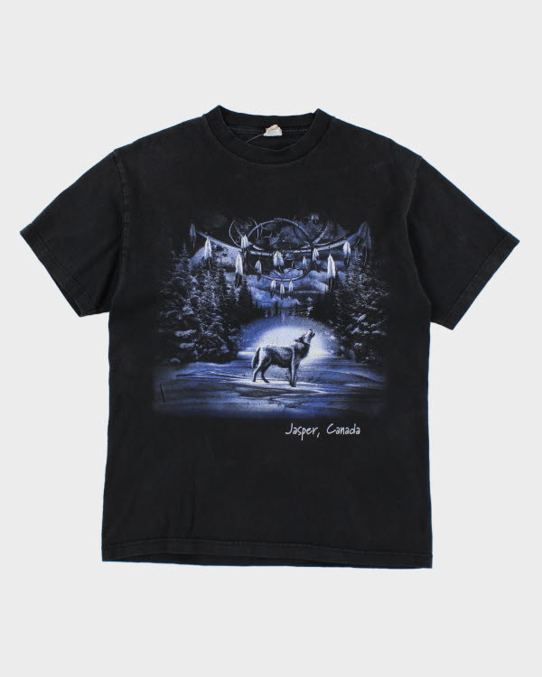 Vintage 90's Howling Wolf T-Shirt - M