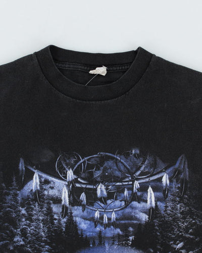 Vintage 90's Howling Wolf T-Shirt - M