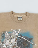 Vintage 90's Single Stitch Wolf T-Shirt - S
