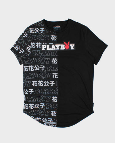 Vintage Y2K Playboy Two Tone Graphic T-Shirt - L