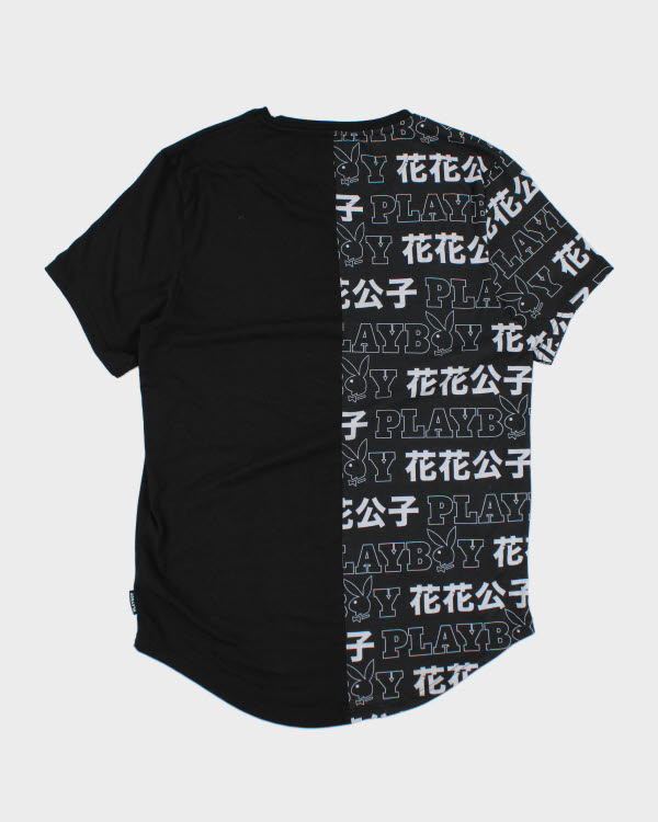 Vintage Y2K Playboy Two Tone Graphic T-Shirt - L