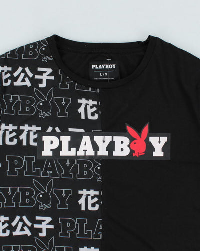 Vintage Y2K Playboy Two Tone Graphic T-Shirt - L