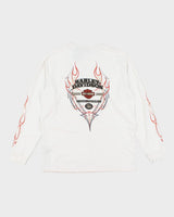 Vintage Harley Davidson Fire Logo Longsleeve T-Shirt - L