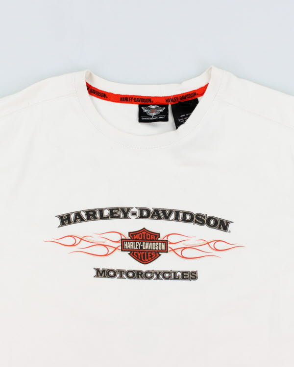 Vintage Harley Davidson Fire Logo Longsleeve T-Shirt - L