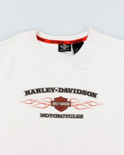 Vintage Harley Davidson Fire Logo Longsleeve T-Shirt - L