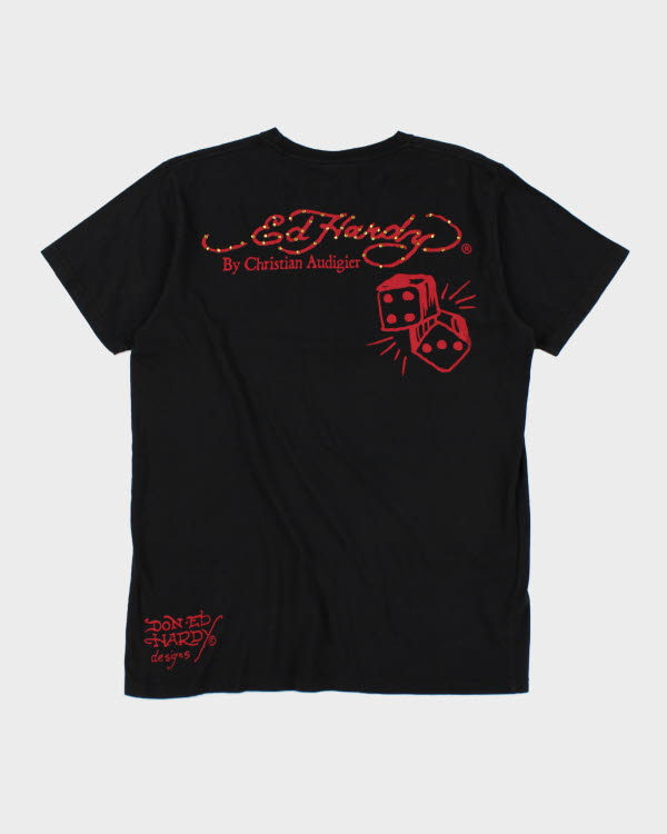 Y2k 00s Ed Hardy Graphic T-shirt - L