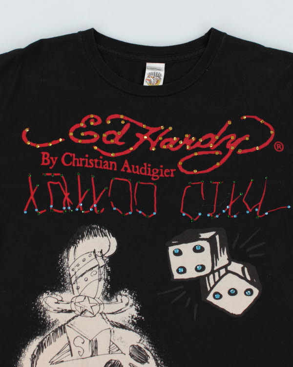 Y2k 00s Ed Hardy Graphic T-shirt - L
