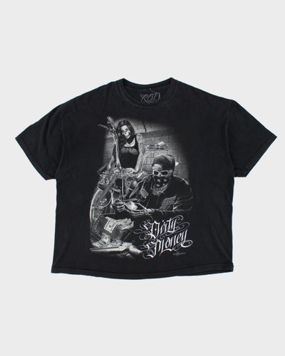 Y2k 00s Dirty Money Graphic T-shirt - XXXL
