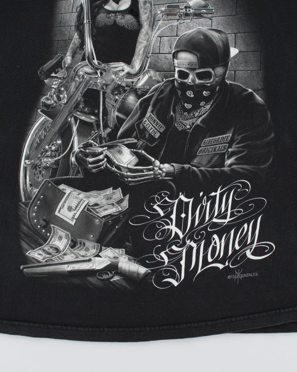 Y2k 00s Dirty Money Graphic T-shirt - XXXL